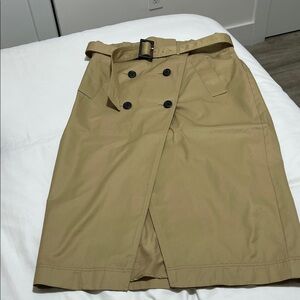 LOFT Tan Maxi Skirt w/Belt